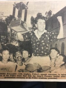 Our squash convenor Cutbert Ballard